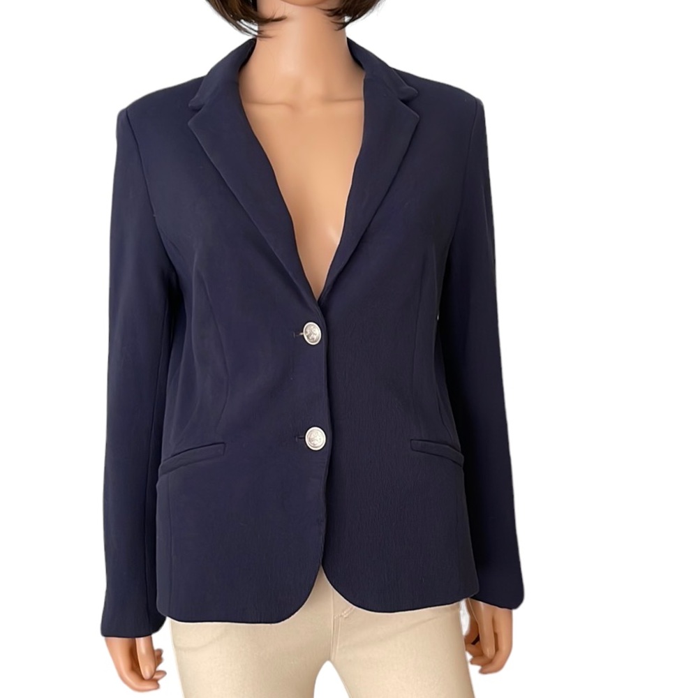 Talbots blue cotton blazer